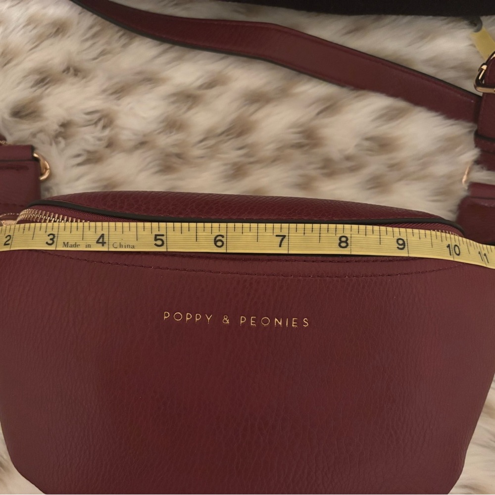 Poppy & Peonies Sidekick Crossbag burgundy. - Picture 4 of 10